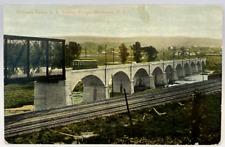 Mohawk Valley, R.R. Cartão postal vintage Trolley Bridge, Herkimer NY Nova York, usado comprar usado  Enviando para Brazil