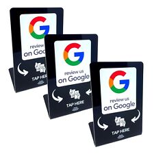 3x NFC Google Tap to Review Stand - Exibição de mesa para Google Reviews - Ninja Pop comprar usado  Enviando para Brazil