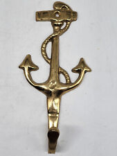 True Vintage OLD Brass Nautical Wall Hook Anchor for sale  Shipping to South Africa