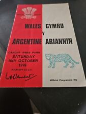 Signed 1976 wales for sale  NEATH