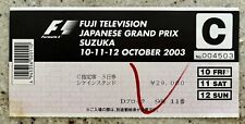 Usado, 🏆Michael Schumacher 6º título/passe Fangio. Passe/bilhete para o Grande Prêmio do Japão de F1 2003 comprar usado  Enviando para Brazil