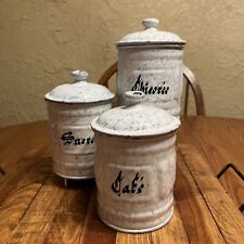 French enamel canister for sale  Pampa