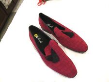 Amali sapatos de veludo vermelho acolchoado, Tam. 14M Masculino, Preto com Franjas comprar usado  Enviando para Brazil