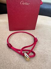 Usado, Pulseira de cordão de seda vermelha Cartier Trinity amarelo 18k, rosa, ouro branco comprar usado  Enviando para Brazil