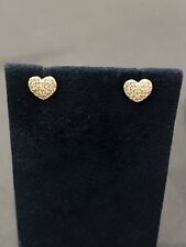 heart earrings gold zirconia for sale  ST. ALBANS