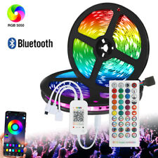 Tira de luces LED RGB de 32,8 pies sincronización de música cambio de color Bluetooth luces LED RGB segunda mano  Embacar hacia Argentina