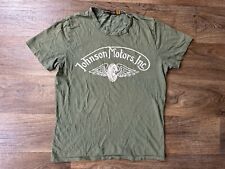 VINTAGE Johnson Motors Shirt Medium Green Inc Motorcycle Short Sleeve for sale  Shipping to South Africa