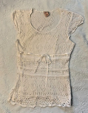 Blusa linda branca de crochê tamanho L 12 14 comprar usado  Enviando para Brazil