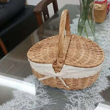 Oval wicker picnic for sale  Shipping to Ireland