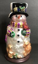 Thomas Pacconi Classics Tabletop Snowman 14" Tall Large 30 Years Mercury Glass for sale  Chesapeake