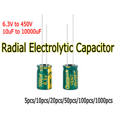 Usado, Capacitor eletrolítico radial ESR alta frequência 20/50/100/1000pcs 6.3V~450V comprar usado  Enviando para Brazil