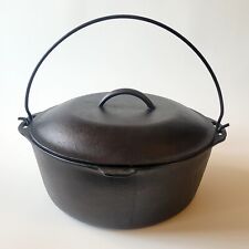 VINTAGE LODGE #8 CAST IRON DUTCH OVEN WITH LID USA 10-1/4"  ~ EXCELLENT  for sale  Shipping to South Africa