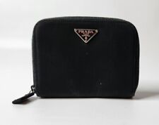 Billetera plegable plegable de colección Prada negro negro nailon cuero con cremallera segunda mano  Embacar hacia Argentina