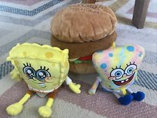 Usado, Bob Esponja 3 piezas felpa universal estudio Nickelodeon universo Crabby Patty segunda mano  Embacar hacia Argentina