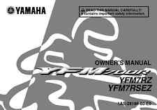 Yamaha Owners Manual Book 2010 Raptor 700R Special Edition YFM7RSEZ for sale  Shipping to South Africa