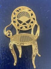 Usado, Broche cadeira Karl Lagerfeld - tamanho grande tom dourado rococó Louis XV ouro fosco comprar usado  Enviando para Brazil