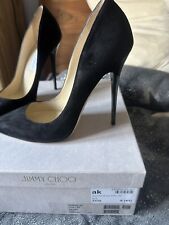 Jimmy Choo 120 Anouk Sue Shoes Black Suede Size Uk8 (41) for sale  Shipping to South Africa