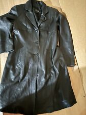 Leather black trench for sale  Redmond