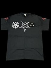 Used, Baphomet Sigil Inverted Pentagram Leviathan Cross T Shirt LARGE size Hail Satan for sale  Shipping to South Africa