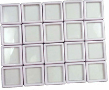 Cor branca 20 peças display caixa de plástico armazenamento para pedras preciosas e diamantes atacado comprar usado  Enviando para Brazil