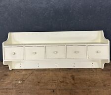 Used, Cream Wall Mounted Cupboard With  Drawers Shelving Country Rustic for sale  Shipping to South Africa