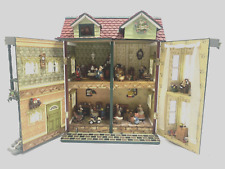 Christmas Dolls House Fully Furnished With Figures & Furniture 43cm x 32cm N16 for sale  Shipping to South Africa