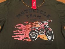 Coca-Cola "Motorcycle Team" ~Raro brasileño~ Ejército camiseta verde Bonito EUC!! segunda mano  Embacar hacia Argentina