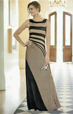 Soft Surroundings Infinity Maxi Dress Medium Tan Black Stripe 2BD99 for sale  Shipping to South Africa