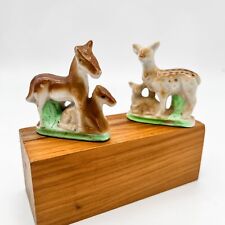 Vintage Mother Deer Baby Fawn Horse Foal Ceramic Animal Figurines Occupied Japan for sale  Shipping to South Africa