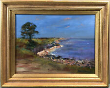 Pintura a óleo emoldurada para caminhada costeira R M Sutherland por volta de 1980 comprar usado  Enviando para Brazil