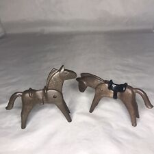 1974 Vintage Geobra Playmobil Horse Lot Of 2 Brown w/ Saddles for sale  Shipping to South Africa