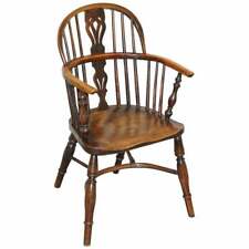 1 DE 6 SILLONES SÓLIDOS ELM WINDSOR ALREDEDOR DE 1860 MUEBLES DE CAMPO INGLESES, usado segunda mano  Embacar hacia Argentina