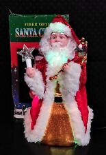 VINTAGE CHRISTMAS COLOR CHANGING FIBER OPTIC SANTA CLAUS LIGHT UP FIGURE 90s for sale  Ponca City