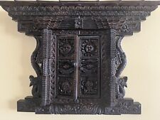 Used, Hand Carved Wooden Artwork Door Buddhist Monastery Sun God Auspicious 13" x 19" for sale  Shipping to South Africa