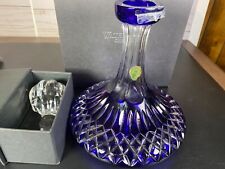 Waterford Crystal Lismore Cobalt Blue Decanter Bottle and Stopper +Box for sale  Shipping to South Africa