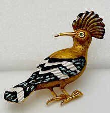 Broche de broche de pássaro folheado a ouro pintado à mão comprar usado  Enviando para Brazil