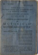 Libretto circolazione moto usato  Varese