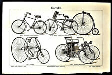 1904 antica stampa.triciclo usato  Pozzallo