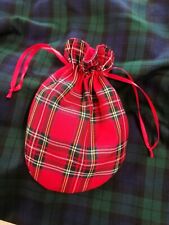 Red tartan drawstring for sale  KEIGHLEY
