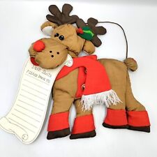 Usado, House of Lloyd pendurado lista de Natal Papai Noel renas de pelúcia de náilon com sinos comprar usado  Enviando para Brazil