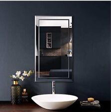 FRALIMK Mirror on Mirror Rectangular Wall Mirror Beveled Edge Polished Frameless, used for sale  Shipping to South Africa