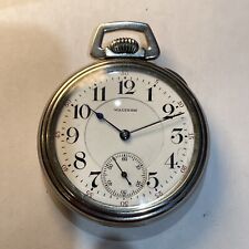 1907 RELOJ DE BOLSILLO WALTHAM CRESCENT STREET 16S GRADO FERROCARRIL 21j funciona fuerte segunda mano  Embacar hacia Argentina