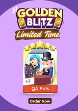 Monopoly Go 5 star Sticker/Card -  Golden Blitz Event - QA Pals na sprzedaż  Wysyłka do Poland