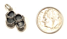 Used, James Avery Retired Sterling Silver Baby Girl Shoes Charm 3.1  grams for sale  New Braunfels