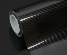 Used, Black 5D Carbon Fibre Vinyl Wrap Sheet Film Sticker Car Wrap Air Bubble Free for sale  Shipping to South Africa