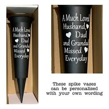 Personalised memorial vase for sale  HARLOW