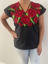 Blusa bordada mexicana/mexicana floral autêntica, usado comprar usado  Enviando para Brazil