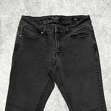 Jeans ajustados para mujer Max Low Rise 8 elásticos negros descoloridos lavado carbón segunda mano  Embacar hacia Argentina