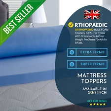 Extra Firm Super Firm Orthopaedic Blue Foam Mattress Topper - XFT15 for sale  Shipping to South Africa