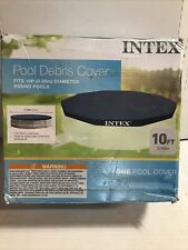  Intex 10 pies redondo fácil conjunto de cubierta de piscina exterior patio trasero, azul segunda mano  Embacar hacia Argentina